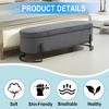 CAVINAS Fabric Storage Ottoman Bench with Wooden Legs,Multi-Purpose Foot Rest,Bed Bench and Hidden Storage Ottoman for Living Room,Bedroom - 4 of 4