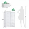 Fontoi Dressers, Tall Dresser with Wood Top, Storage Tower for Bedroom Entryway Hallway, White, 11.8"*45.6"*31.4" - 2 of 4