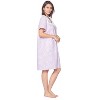 Casual Nights Women's Zipper Front House Dress Short Sleeves Seersucker Woven Housecoat Duster Lounger - 3 of 4