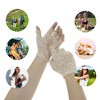 Unique Bargains Women's Floral Half Finger Sunblock Fingerless Gloves 1 Pair - 4 of 4