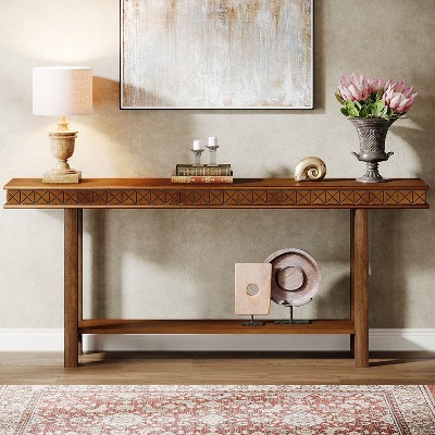 Hommoo 70.9-Inch Solid Wood Extra Long Console Table