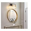 KAISITE 2 - Light Black and Gold Dimmable Bathroom Vanity Light with Globe Glass Shade - 4 of 4