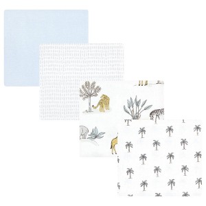 Luvable Friends Hudson Baby Flannel Receiving Blankets 4pk - 1 of 2