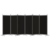vidaXL 6-Panel Room Divider Black 204.7"x70.9" Fabric - 4 of 4
