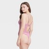 Women's Satin and Mesh Lightly Lined Lingerie Bodysuit - Auden™ - 2 of 4