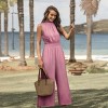 Women's Chic Floral Print Sleeveless Wide Leg Jumpsuit -Cupshe - 3 of 4