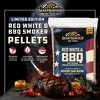 Bear Mountain BBQ Limited Edition Red White & BBQ Wood Pellets, Hickory & Oak Blend for Smoker, Grill, Pellet Grill, Oven, 20 Pounds, Blue - 2 of 4