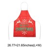Unique Bargains Christmas Aprons Linen Red White Green 21.65"x26.77" 1 Pcs - 3 of 4