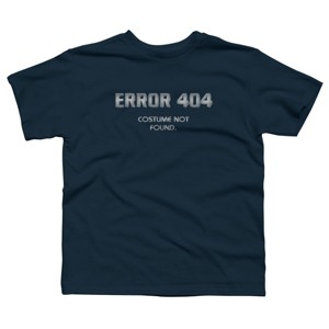 Boy's Design By Humans Error 404 Costume not found, Halloween Design By InfaredDesigns T-Shirt - 1 of 3
