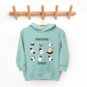 The Juniper Shop Christmas Spirits Green Words Toddler Graphic Hoodie - 1 of 3