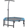 4.5ft Exercise Trampoline, Portable & Foldable Fitness Trampoline Rebounder with 3-Level Adjustable T-Bar, Great for Adults Kids Working Out - 2 of 4