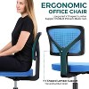 CAVINAS Adjustable Armless Office Chair,Mesh Desk Chair with Lumbar Support and Universal Wheels for Work Study - 4 of 4