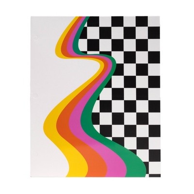 Continental Accessory Good Times 2 Pocket Paper Folder Checkered Wave
