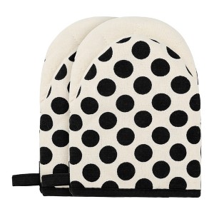 REGALWOVEN Soft Cotton Oven Mitts, Heat Resistant Cooking Gloves, Flexible Gripping for Baking, Kitchen Mitts Set - 1 of 4