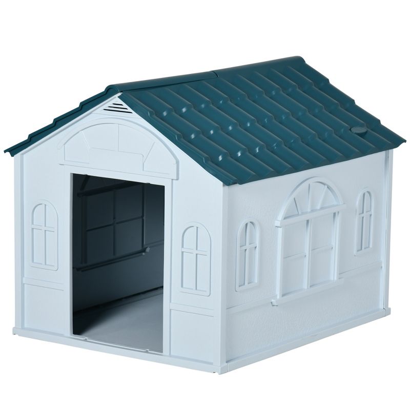 PawHut Plastic Dog House Outdoor & Indoor Easy to Clean, Weather Resistant Dog House for Dogs, 4 of 7