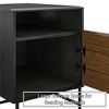 ORRD  End Table with Charging Station, Industrial Rustic Nightstand with Hidden Storage & Wire Management - 4 of 4