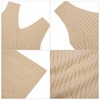Womens Summer Sleeveless Knit Tops Ribbed V Neck Pullover Sweater Tank Tops Crochet Lightweight Sweater Vest Pointelle Knit Sweater Tops - 3 of 4