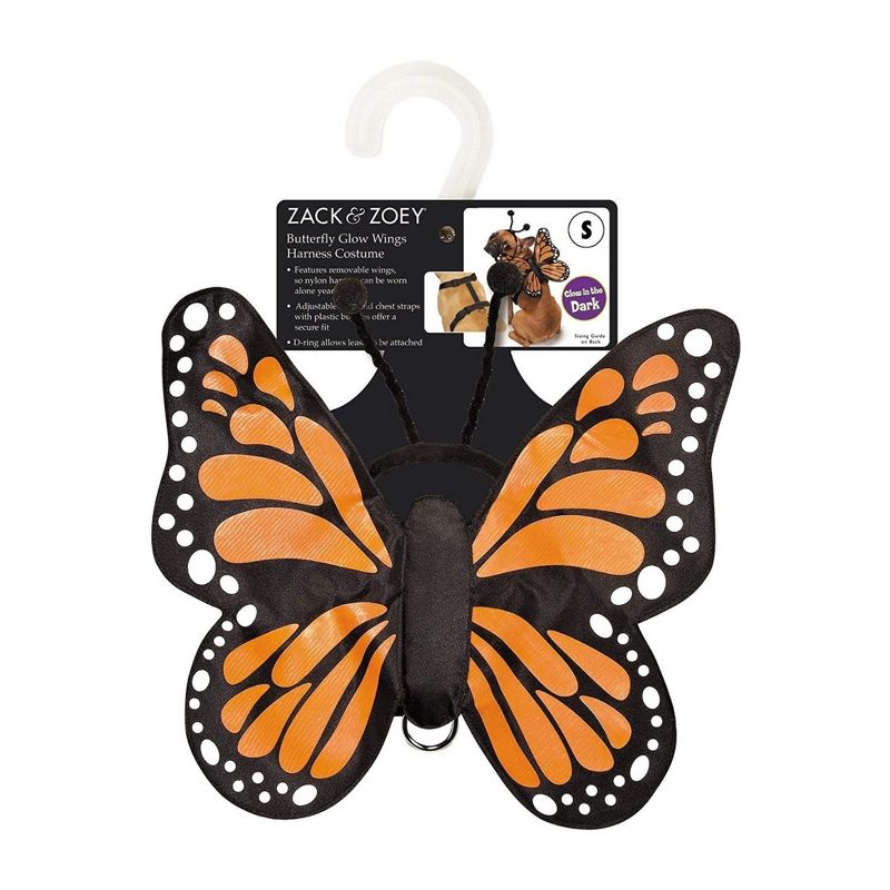 Zack & Zoey Butterfly Glow Harness Costume for Dogs, 5 of 6
