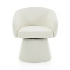 PAGED Modern Swivel Accent Chair, Fabric Barrel Club Chair with Nailhead Trims, Living Room Chair for Bedroom, No Assembly Required - 3 of 4