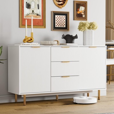 Sideboard Buffet Cabinet with Storage, 55¡®¡¯ Kitchen Storage Cabinet with 2 Doors