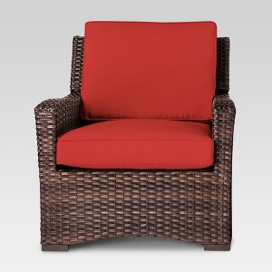 Halsted All Weather Wicker Outdoor Patio Club Chair Red - Threshold