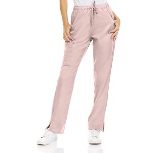 Medichic Women's Joelle 6-Pocket Stretch Cargo Straight Leg Scrub Pants - 1 of 4