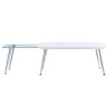 Patina White & Chrome Finish Coffee Table - 3 of 4