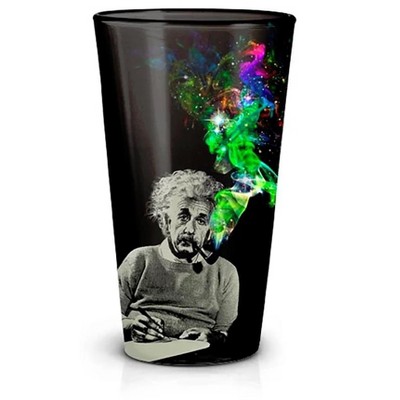 Just Funky Albert Einstein Smoke Galaxy 16oz Pint Glass