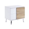 Acme Furniture Verux 22" Accent Tables White High Gloss: Modern Rectangular with Tapered Legs & Storage Drawer - 3 of 4