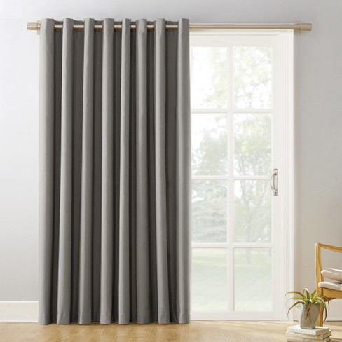 84 X100 Kenneth Extra Wide Blackout, Grommet Patio Door Curtains