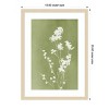 Amanti Art Monograph Green Flowers by Amini54 Wood Framed Wall Art Print - 4 of 4