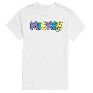 Men's - Disney - Hand Peace Sign Short Sleeve Graphic T-Shirt - 1 of 4
