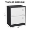 NicBex 2 Drawer Lateral File Cabinet with Lock,Under Desk Office Storage File Cabinet for Home Office Letter/Legal/A4/F4 - 3 of 4