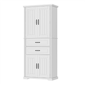 XINGHANZHENXUAN Versatile Storage Cabinet with 2 Drawers, Adjustable Shelf, Multi-Functional Organizer for Kitchen, Bathroom, Living Room - 1 of 4