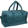 Joan & David 22 Inch Diamond Quilted Parachute Nylon Luggage Tag Duffel Bag - 4 of 4