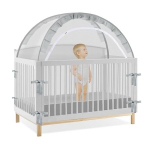 AMMER Pop Up Baby Crib Tent, Breathable Mesh Canopy Net for Safety, Prevents Climbing Out, Quick Installation and Mosquito Protection - 1 of 1