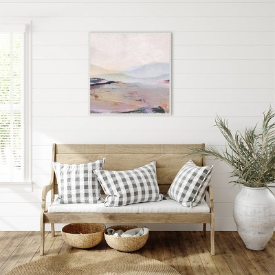 30"x30" Beaded Framed Abstract Nature Canvas Wall Art