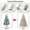 Hykolity 4.5'/6' Artificial Snow Christmas Tree with Warm White LED Lights, Easy Assembly with Metal Stand and Hinged Branches - 4 of 4