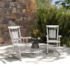 Aghana Digitals 2-Pack White Wooden Outdoor Rocking Chairs, 350 lbs Capacity, High Back & Wide Seat - 2 of 4