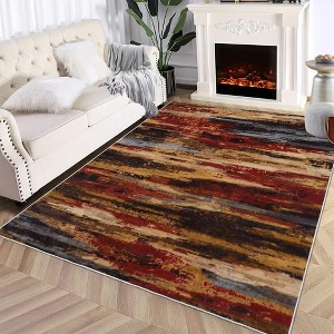 Modern Abstract Area Rug Boho Rug Bedroom Office Dining Room Washable Area Rug - 1 of 4
