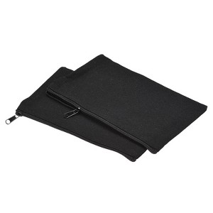 Unique Bargains Canvas Makeup Pencil Organizing Blank DIY Craft Zipper Pouches 10 Pcs - 1 of 3