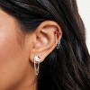 Hello Kitty Womens Sterling Silver Hello Kitty Dangle Chain Mismatch Earrings - 2 of 4
