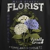 Main Street Florist Locally Grown Crew Neck Short Sleeve Women's Black Crop Top - 2 of 3