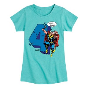 Girls' - Marvel - Thor Birthday Four Fitted Short Sleeve Graphic T-Shirt - 1 of 4