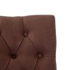 WestinTrends 24" Linen Fabric Tufted Counter Stool (Set of 2) - 4 of 4