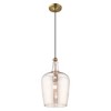 Livex Lighting Art Glass 1 - Light Pendant in  Antique Brass - 2 of 4