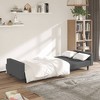 vidaXL Dark Gray Velvet 2-Seater Sofa Bed - Convertible Loveseat/Twin Sleeper with Wood Frame for Living Room, Studio, Home Office - 2 of 4