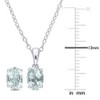 EVERLY JEWELRY | Sterling Silver Created Gemstone and Multiple Gemstones 2-Piece Set of Pendant with Chain and Earrings. - 2 of 3