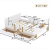 KWPZQEB Twin/Full Platform Bed Frame with 2 Drawers & Guardrail, Solid Wood Bed Frame for Kids, No Box Spring Needed, Easy Assembly - 4 of 4
