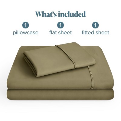 Olive Twin XL Organic Microfiber Deep Pocket Sheet Set